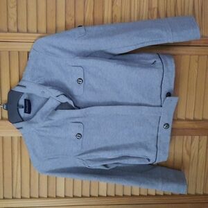 Magaschoni Collection Gray Military Style Jacket Blazer Size Small